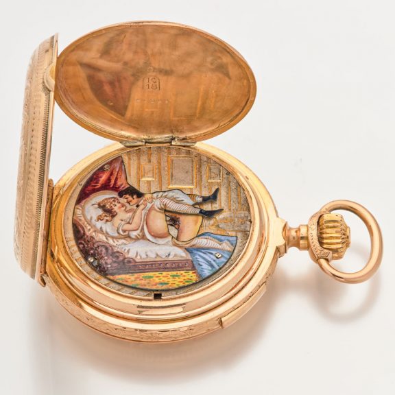 Rare erotic repeating automaton for the Hispanic market Circa 1890 Rare erotic repeating automaton for the Hispanic market Circa 1890