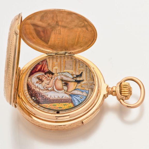 Rare erotic repeating automaton for the Hispanic market Circa 1890 Rare erotic repeating automaton for the Hispanic market Circa 1890