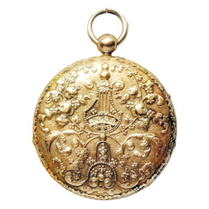 Swiss gold repoussé and engraved pocket watch Circa 1825