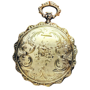 Swiss gold repoussé and engraved pocket watch Circa 1835