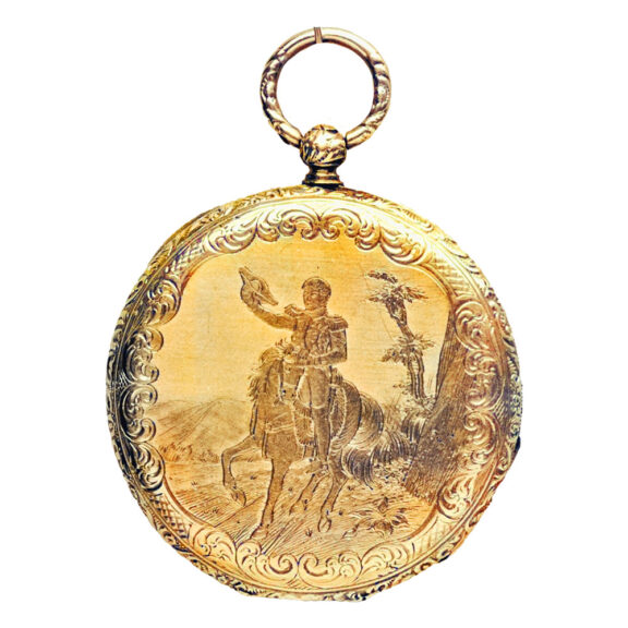 Fine Swiss gold engraved lever pocket watch Circa 1840 Fine Swiss gold engraved lever pocket watch Circa 1840