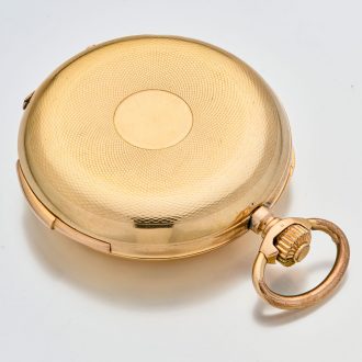 Swiss 14 carat gold quarter repeating pocket watch Circa 1900