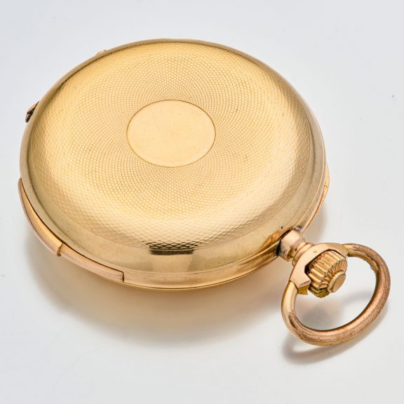 Swiss 14 carat gold quarter repeating pocket watch Circa 1900 Swiss 14 carat gold quarter repeating pocket watch Circa 1900