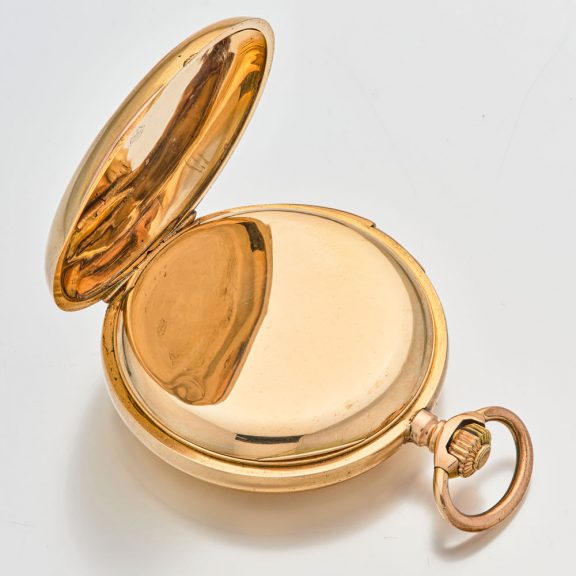 Swiss 14 carat gold quarter repeating pocket watch Circa 1900 Swiss 14 carat gold quarter repeating pocket watch Circa 1900