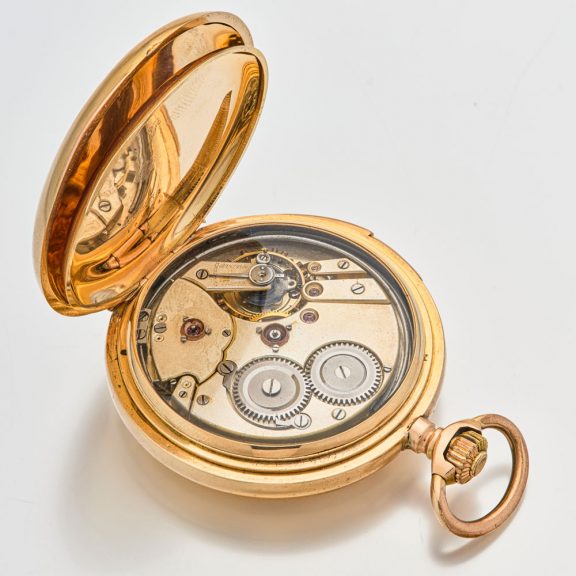Swiss 14 carat gold quarter repeating pocket watch Circa 1900 Swiss 14 carat gold quarter repeating pocket watch Circa 1900