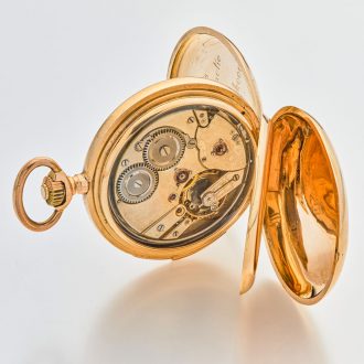 Swiss 14 carat gold quarter repeating pocket watch Circa 1900