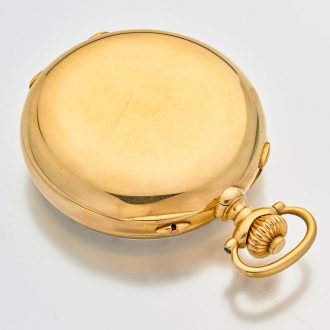 Heavy Swiss gold split seconds chronograph watch Circa 1925