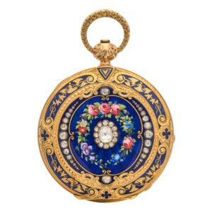 Very exclusive Swiss thin 18K gold cabriolet watch Circa 1840