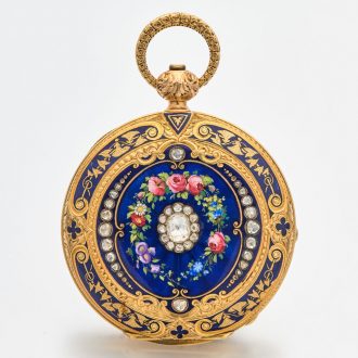 Very exclusive Swiss thin 18K gold cabriolet watch Circa 1840 Very exclusive Swiss thin 18K gold cabriolet watch Circa 1840