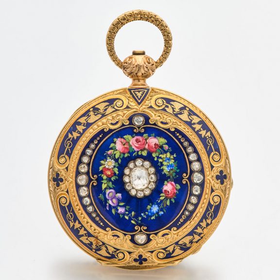 Very exclusive Swiss thin 18K gold cabriolet watch Circa 1840 Very exclusive Swiss thin 18K gold cabriolet watch Circa 1840