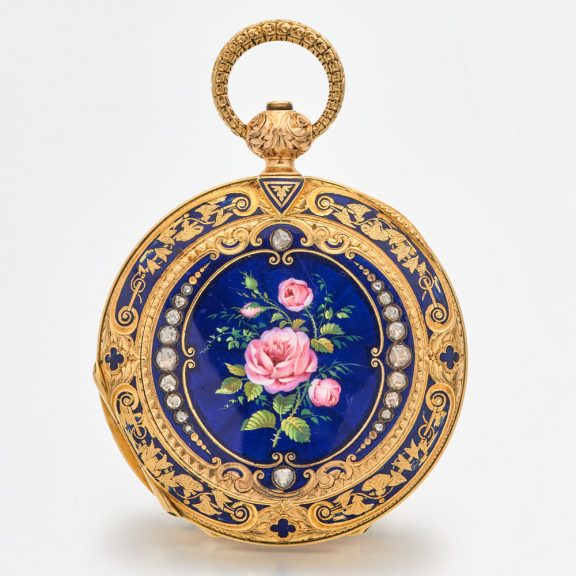 Very exclusive Swiss thin 18K gold cabriolet watch Circa 1840 Very exclusive Swiss thin 18K gold cabriolet watch Circa 1840