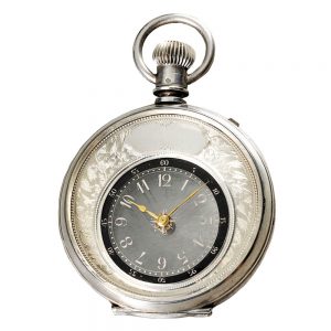Swiss silver cylinder watch glazed on both sides Circa 1885