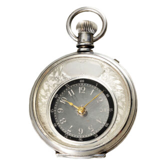 Swiss silver cylinder watch glazed on both sides Circa 1885 Swiss silver cylinder watch glazed on both sides Circa 1885