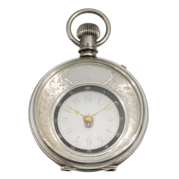 Swiss silver cylinder watch glazed on both sides Circa 1885 Swiss silver cylinder watch glazed on both sides Circa 1885
