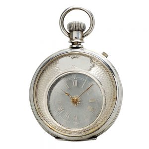 Swiss silver cylinder watch glazed on both sides Circa 1885