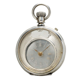 Swiss silver cylinder watch glazed on both sides Circa 1885