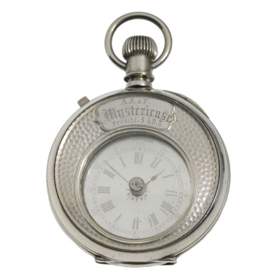 Swiss silver cylinder watch glazed on both sides Circa 1885 Swiss silver cylinder watch glazed on both sides Circa 1885