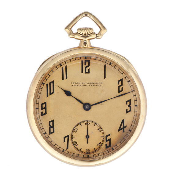 Swiss 18 Carat yellow gold keyless dress watch with a box Circa 1920