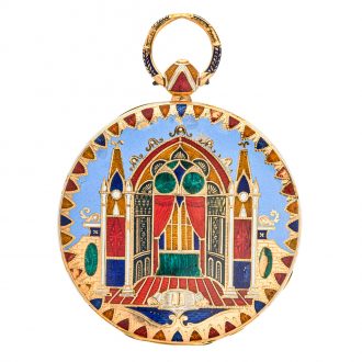 Swiss 18K gold and cloisonné enamel cylinder watch Circa 1835