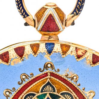Swiss 18K gold and cloisonné enamel cylinder watch Circa 1835