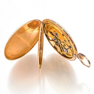 Swiss 18K gold and cloisonné enamel cylinder watch Circa 1835