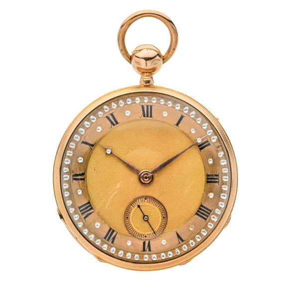 Attractive Swiss gold quarter repeating cylinder watch Circa 1830 Attractive Swiss gold quarter repeating cylinder watch Circa 1830