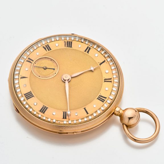 Attractive Swiss gold quarter repeating cylinder watch Circa 1830 Attractive Swiss gold quarter repeating cylinder watch Circa 1830
