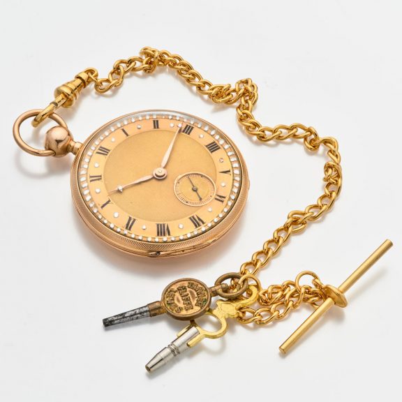 Attractive Swiss gold quarter repeating cylinder watch Circa 1830 Attractive Swiss gold quarter repeating cylinder watch Circa 1830