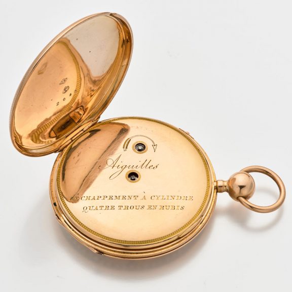 Attractive Swiss gold quarter repeating cylinder watch Circa 1830 Attractive Swiss gold quarter repeating cylinder watch Circa 1830
