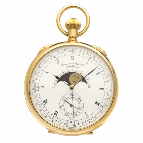 Extraordinary Swiss 18K gold watch with calendar Circa 1999 Extraordinary Swiss 18K gold watch with calendar Circa 1999