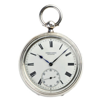 English silver lever with one minute tourbillon Circa 1895