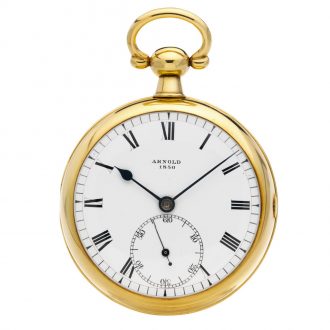 Heavy English gold watch with spring detent escapement Circa 1802
