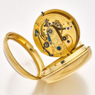 Heavy English gold watch with spring detent escapement Circa 1802