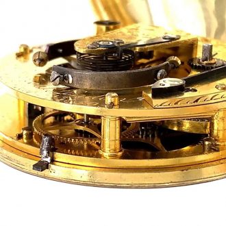 Heavy English gold watch with spring detent escapement Circa 1802