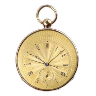 Swiss gold lever with alarm and jumping seconds Circa 1830