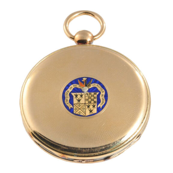 Swiss gold lever with alarm and jumping seconds Circa 1830 Swiss gold lever with alarm and jumping seconds Circa 1830