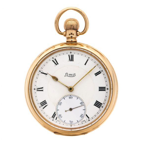English 9 carat gold open faced lever pocket watch Circa 1927 English 9 carat gold open faced lever pocket watch Circa 1927