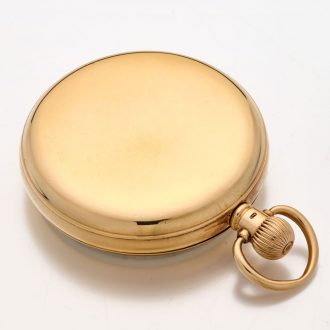 English 9 carat gold open faced lever pocket watch Circa 1927