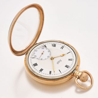 English 9 carat gold open faced lever pocket watch Circa 1927