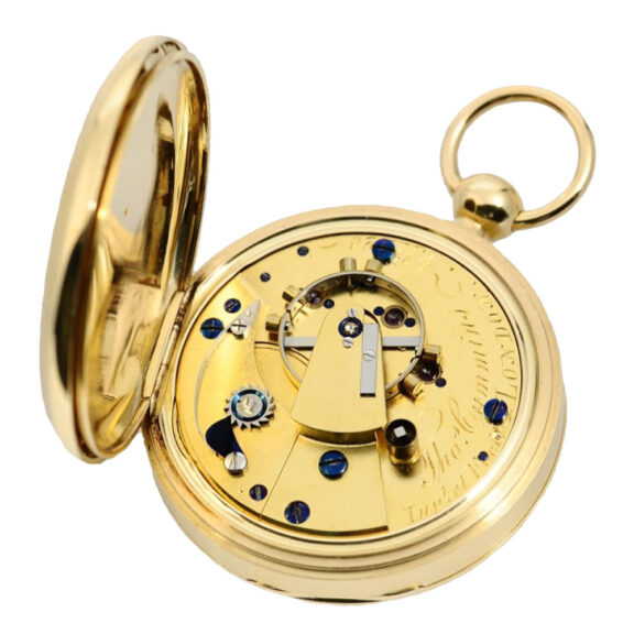 English gold open faced lever pocket watch Circa 1826 English gold open faced lever pocket watch Circa 1826