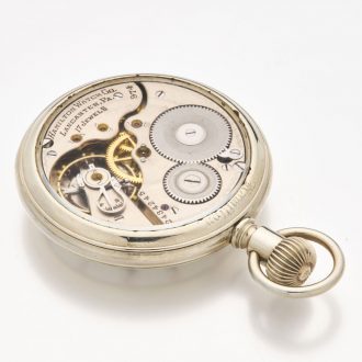 American silver keyless wind open faced watch Circa 1925
