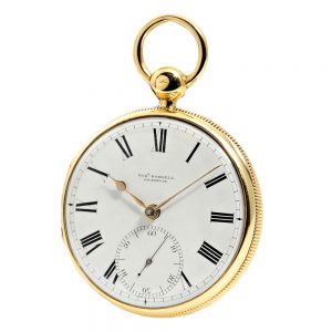 English engine turned gold watch in original box Circa 1820
