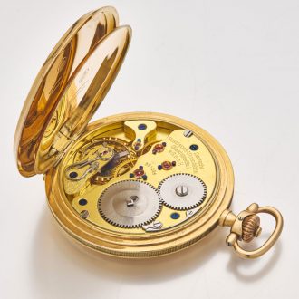 German 14 carat gold Art Deco precision watch Circa 1930
