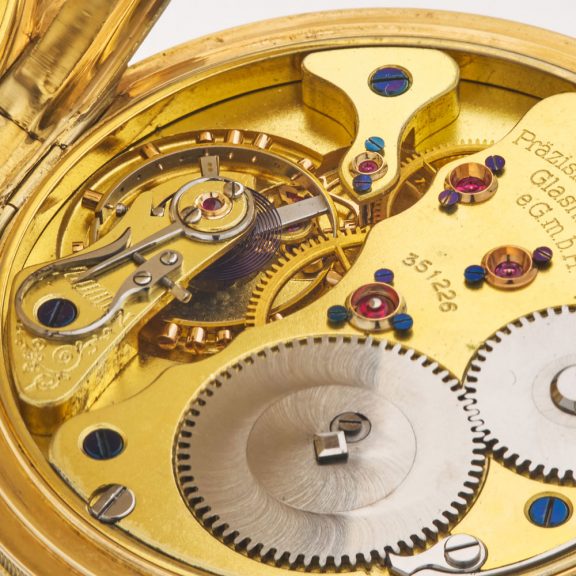 German 14 carat gold Art Deco precision watch Circa 1930 German 14 carat gold Art Deco precision watch Circa 1930