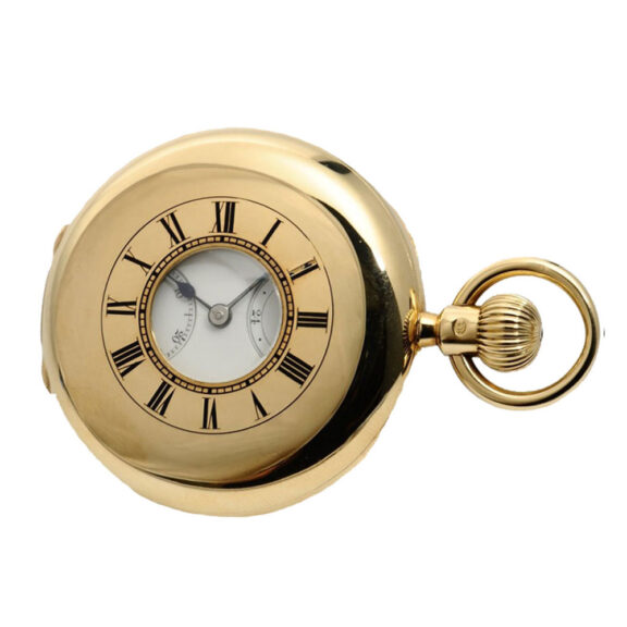English gold half hunting cased lever watch Circa 1903