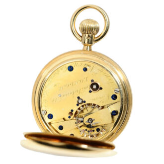 English gold half hunting cased lever watch Circa 1903