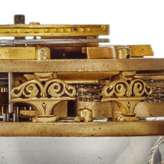 An English tortoiseshell silver verge pocket watch Circa 1869