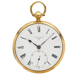 English 18 carat gold eight day duration lever watch Circa 1840