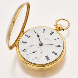 English 18 carat gold eight day duration lever watch Circa 1840