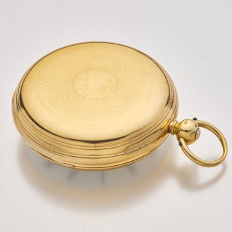 English 18 carat gold eight day duration lever watch Circa 1840